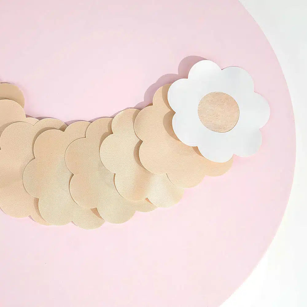 Brushworks Nude Satin Nipple Covers - 4 Pairs