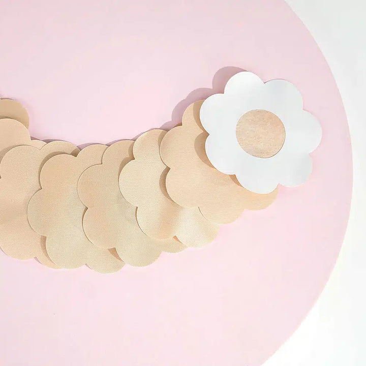 Brushworks Nude Satin Nipple Covers - 4 Pairs