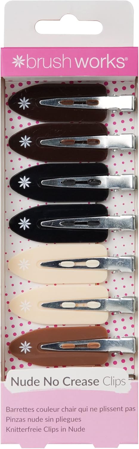 Brushworks Nude No Crease Hair Clips (Pack of 8)