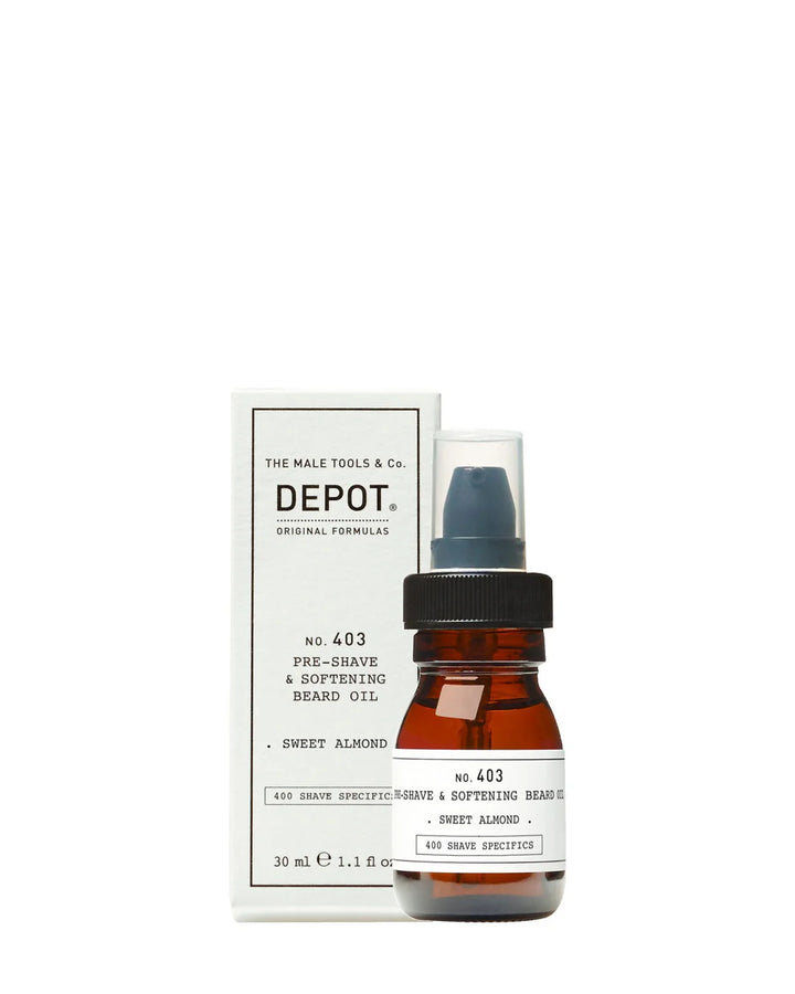 Depot No. 403 - Pre-Shave & Softening Beard Oil: Sweet Almond 30ml