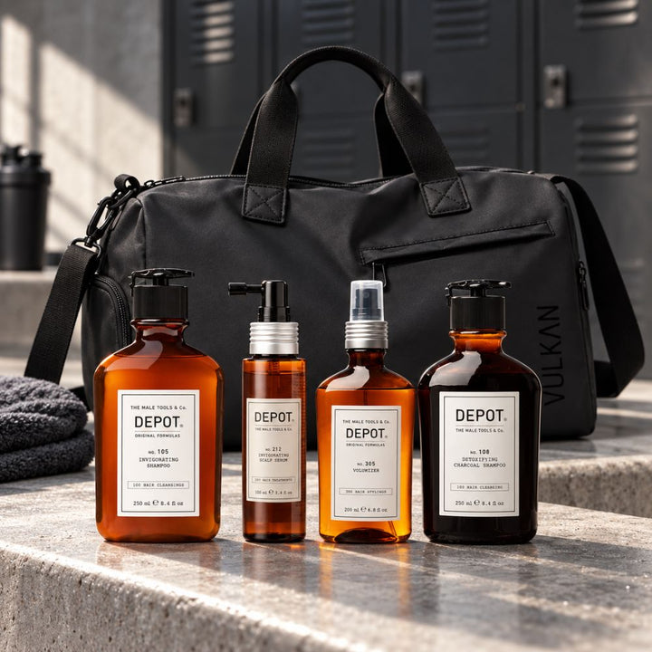 Vulkan for Men - Hair thickening and Flow Bundle med DEPOT