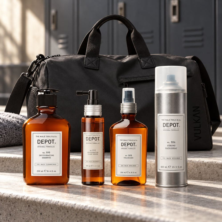 Vulkan for Men - Hair thickening and Flow Bundle med DEPOT