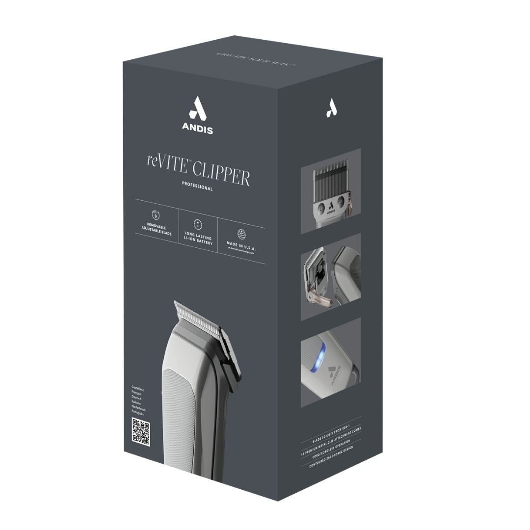 Andis - reVITE CLIPPER: Gray Taper Blade Clipper