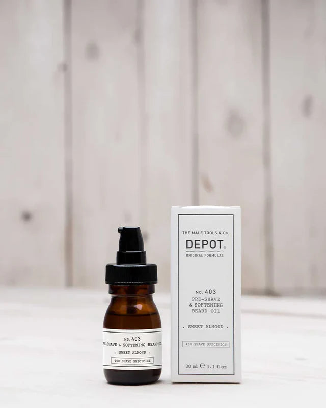 Depot No. 403 - Pre-Shave & Softening Beard Oil: Sweet Almond 30ml