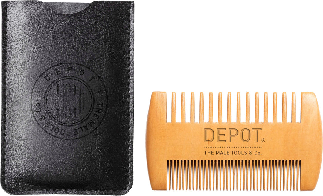 Depot No. 739 - Pocket Wooden Beard Comb With Case