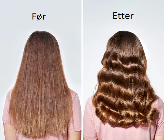 Før og etter Dry Hair We Care Bundle