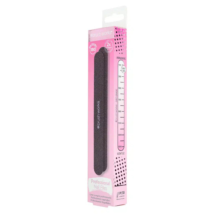 Brushworks Professional Nail Files - 2 Pack