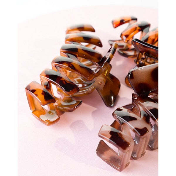 Brushworks Tortoiseshell Claw Clips - 3 Pack