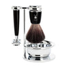 Mühle - Rytmo Black Fibre barbersett 4 deler (Sort)