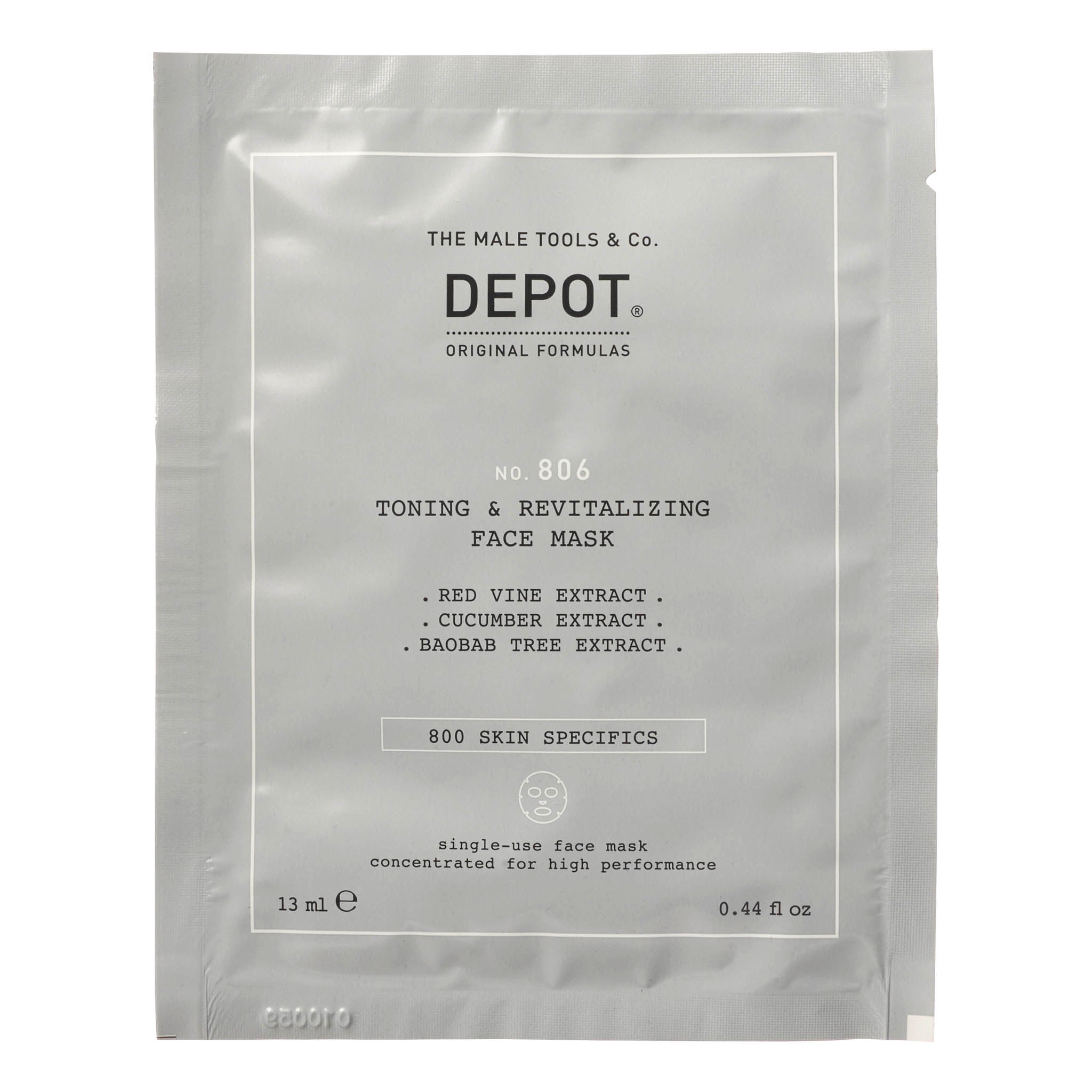 Depot No. 806 - Toning & Revitalizing Ansiktsmaske 12-pakning - KOMÉ.NO