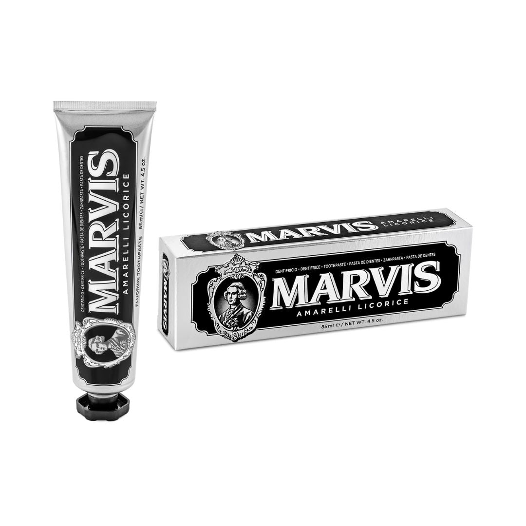 Marvis Tannkrem - Amarelli Licorice Mint - KOMÉ.NO