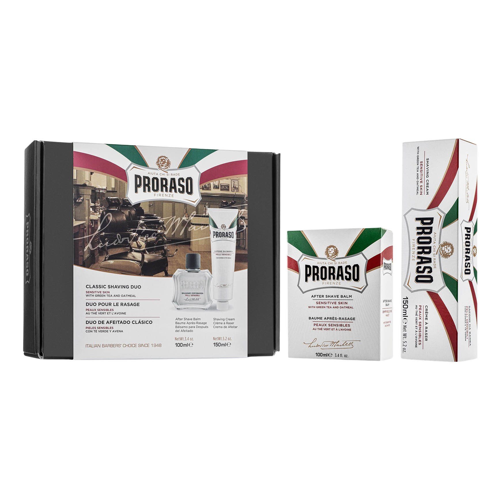 Proraso Duo Pack barberkrem og aftershave balm Gavesett - Barbering Proraso 