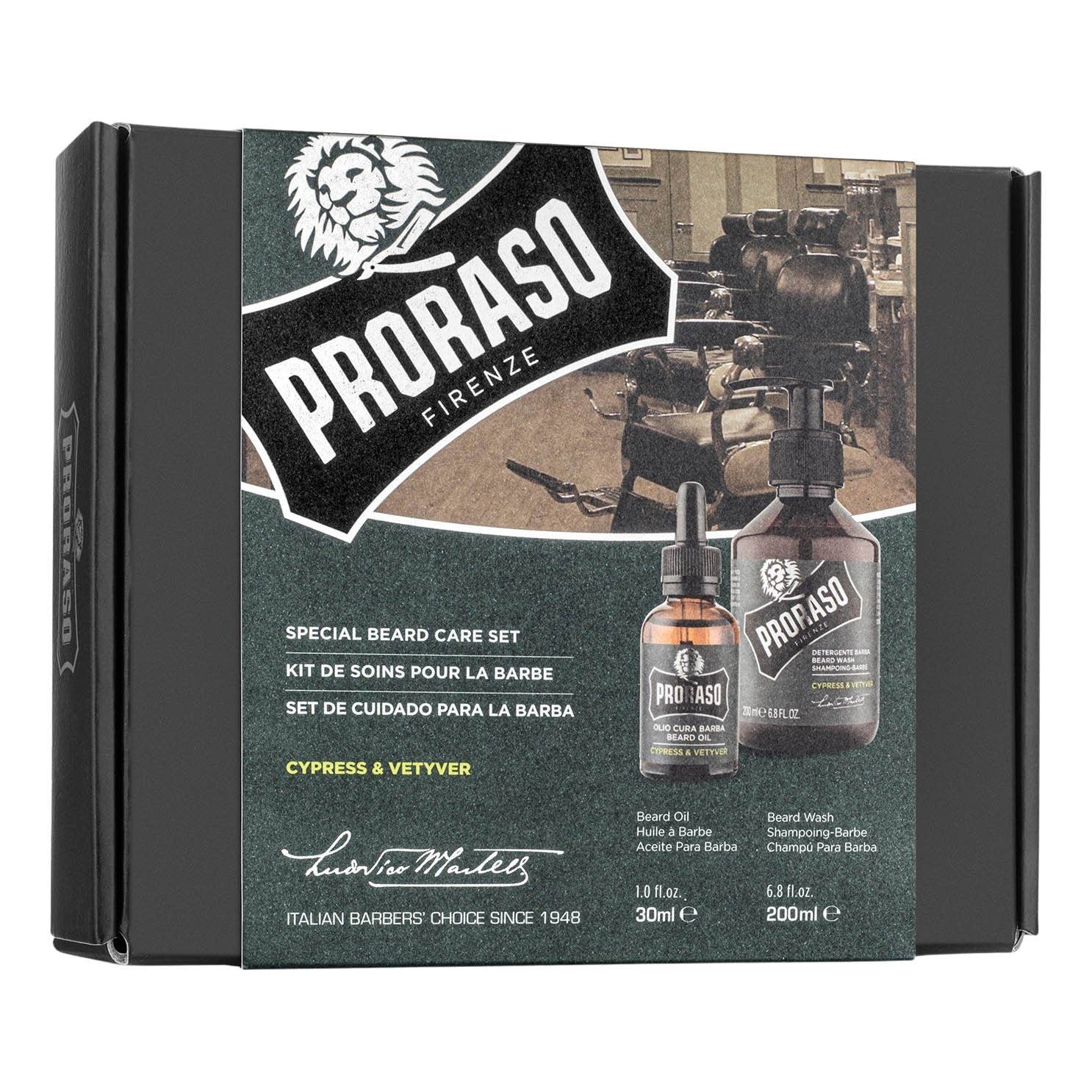 Proraso Duo Pack sjampo og skjeggolje Gavesett - Skjegg Proraso 