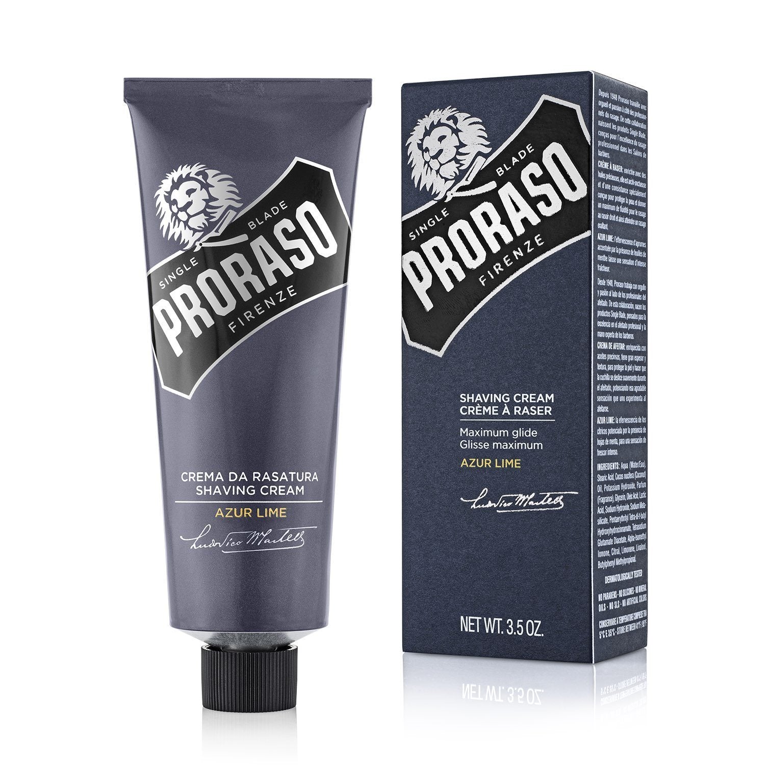 Proraso Single Blade barberkrem i tube Barberkrem i tube Proraso Lime og mynte 